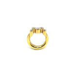 Gold ring with CZ stones