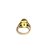 Red gold ring with green aventurine