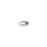 White gold ring with pearl