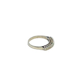 White gold ring with diamonds