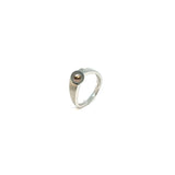 White gold ring with pearl