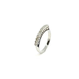 White gold ring with diamonds