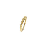 Gold ring with swirl design