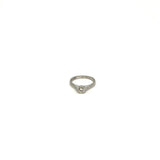 White gold ring with diamond