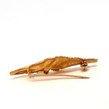 Brooch with frosted/shiny surface