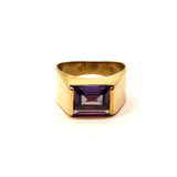 Red gold ring with Amethyst