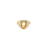 Guldring camé liten