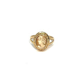 Guldring camé stor