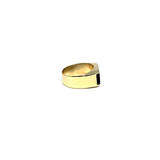 Klackring i guld med svart onyx
