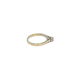 Vitgulds ring med liten diamant