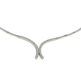 Vitgulds halsband med stenar