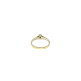 Vitgulds ring med liten diamant