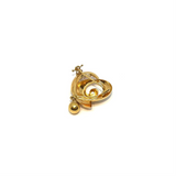 Hjärtformad brosch med pärlor