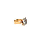 Ring med fyrkantig bergkristall